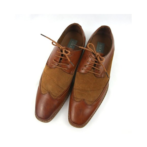 Lucio Ricci Men's Wing Tips Dress Shoes w Box - Picture 2 of 6